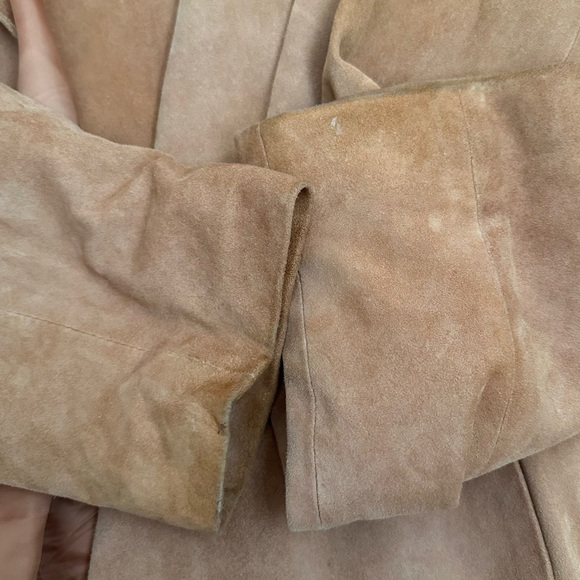 Eileen fisher 100% goat suede open cut jacket Womens size small - Picture 9 of 9